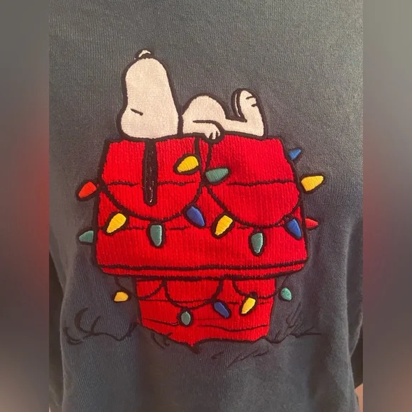 Peanuts Women's Green Embroidered Hooded Lightweight Sweater w/ Snoopy NWT!! - Picture 3 of 6
